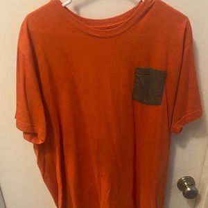Orange North Face Pocket Tee